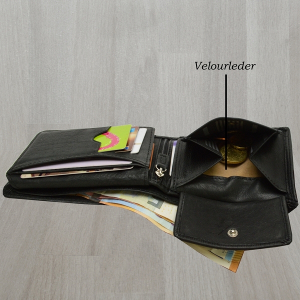RFID Schutz Links Händergeldbörse Herren Brieftasche feines Nappaleder von Spirit of Nature